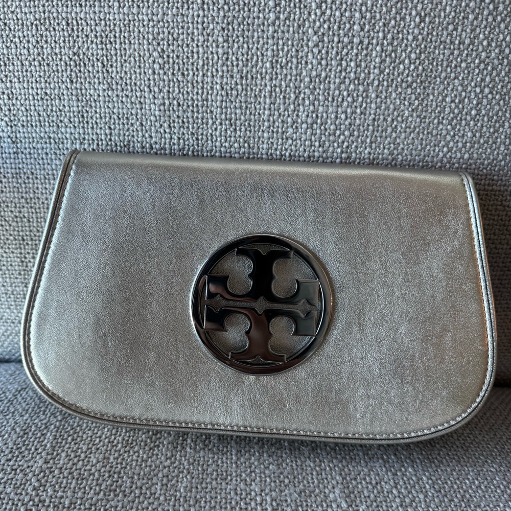 Tory Burch Metallic Clutch